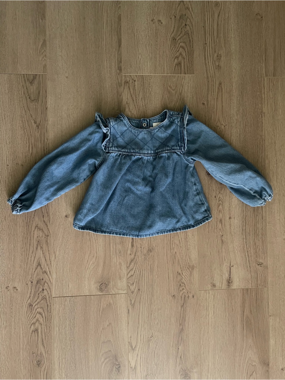 Zara Girls Light Blue Denim Top (3 years)